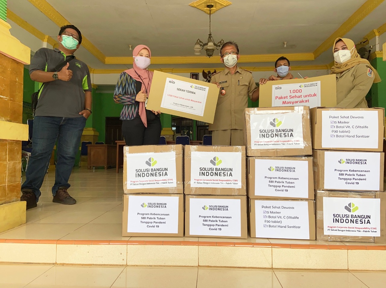 SBI Donasikan Ribuan Paket Vitamin dan Masker Untuk Warga Tuban