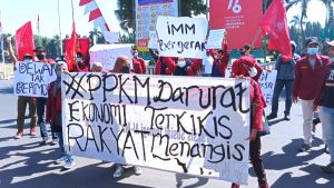 Gelar Aksi Demo, IMM Tuban Tuntut Pemerintah Kaji Ulang Kebijakan PPKM