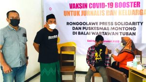 Rentan Terpapar Covid-19, Organisasi Pers di Tuban Suntikan Vaksin Booster Jurnalisnya