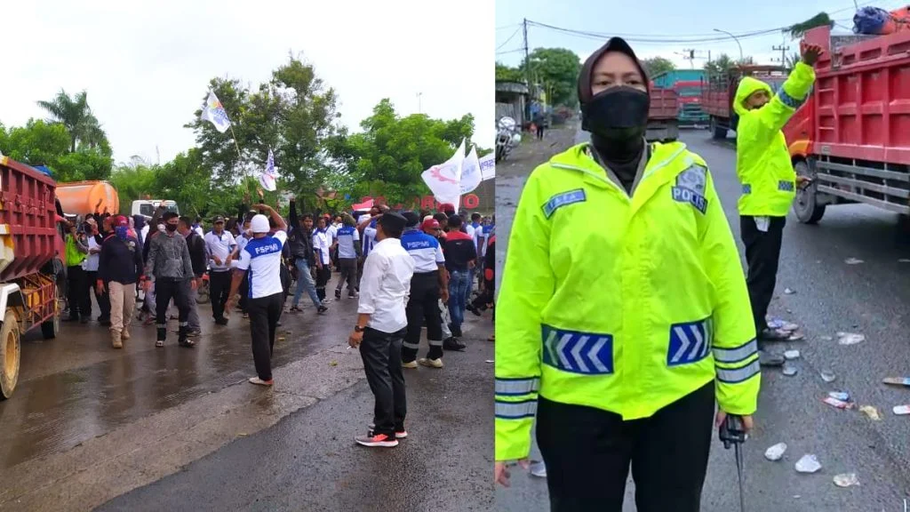 Setelah Berjam-jam Memblokade Jalur Pantura, Ribuan Pendemo PT IKSG Tuban Akhirnya Buka Jalan