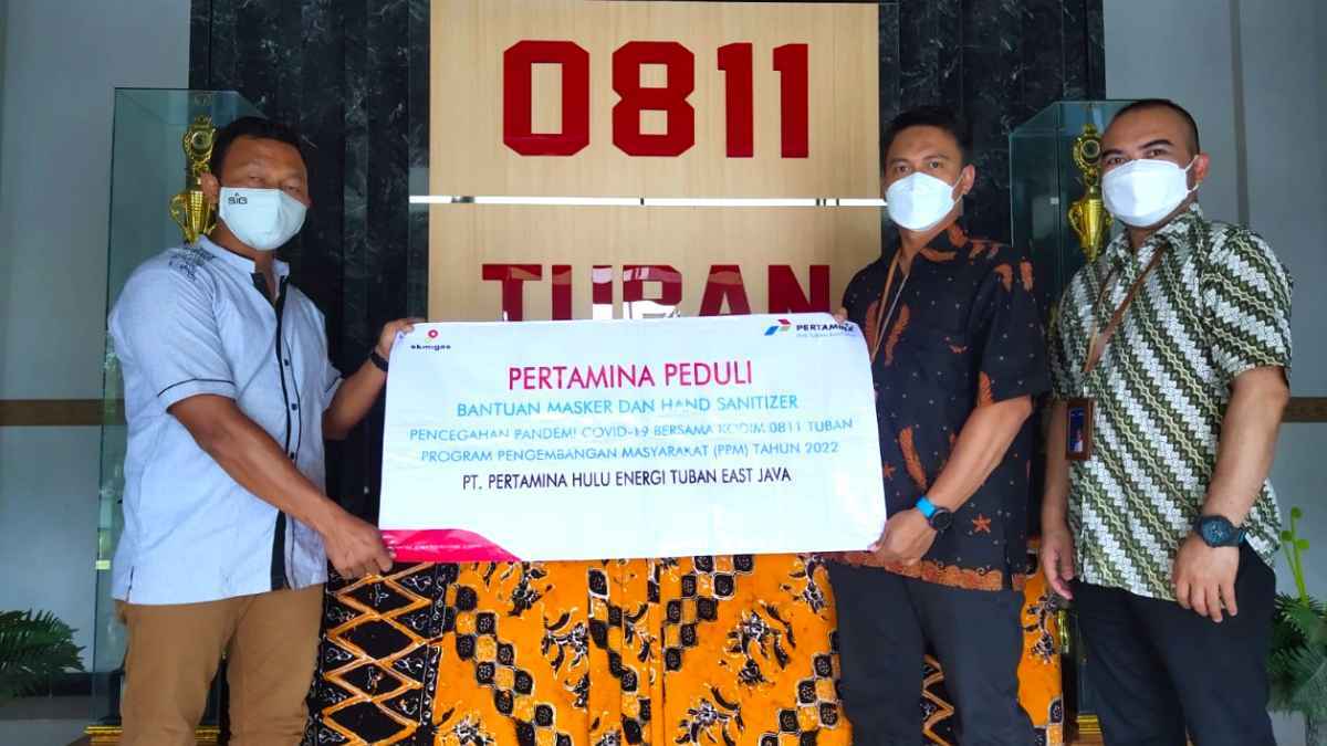 Dukung Prokes Covid-19 di Tuban, PHE-TEJ Salurkan Ribuan Masker dan Hand Sanitizer