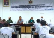 Tingkatkan Profesionalisme Wartawan, PWI Tuban Gelar Orientasi Kewartawanan dan Keorganisasian