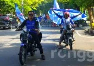 Datang ke KPU Mengendarai Motor, Ketua Demokrat Tuban Tidak Mengenakan Helm