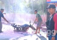 Gara-gara Busi Motor, Honda Megapro Terbakar di SPBU Singgahan Tuban