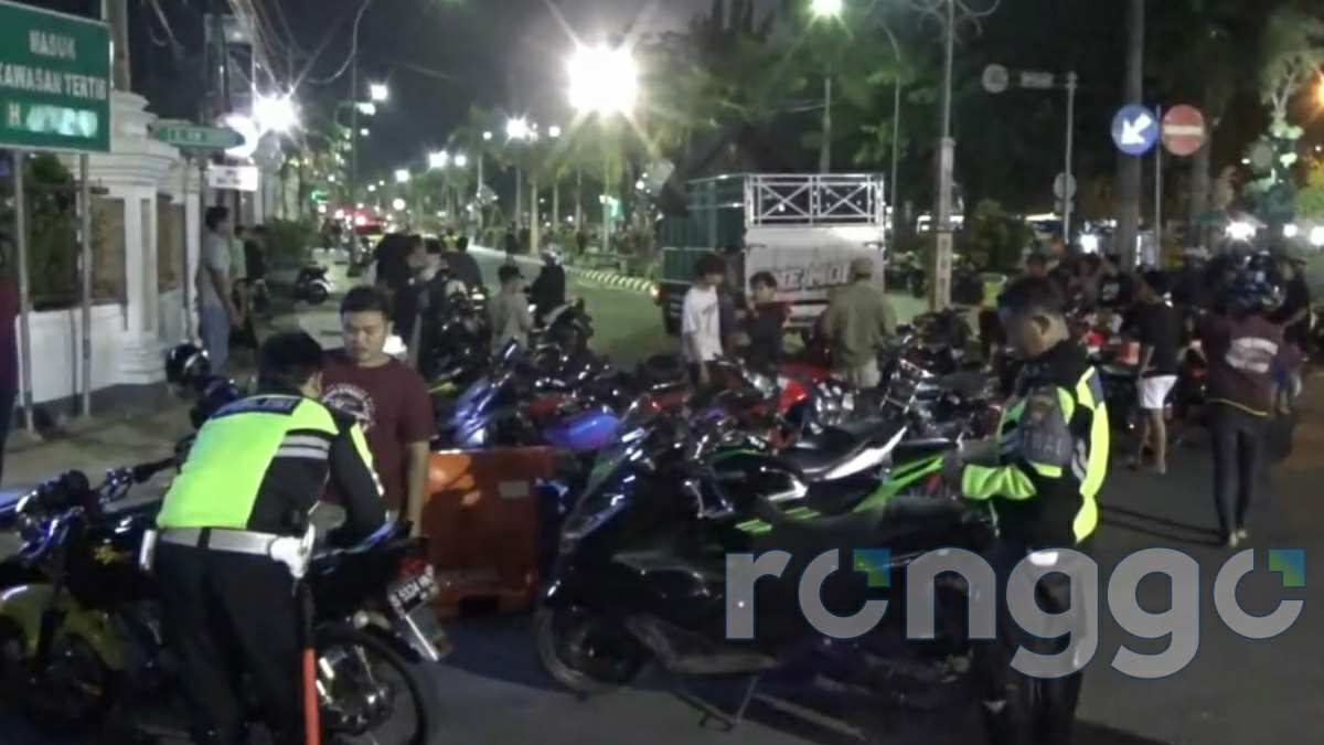 Polisi Tuban Sita Puluhan Sepeda Motor Berknalpot Brong
