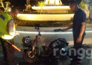 Terbakar di Bundaran Patung Letda Sucipto Tuban, Motor Scoopy Tinggal Rangka