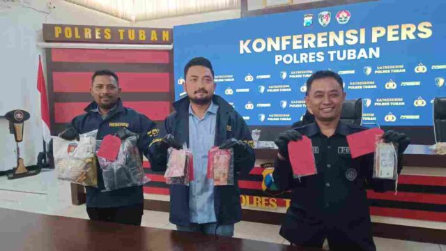 Bongkar Sindikat Peredaran Uang Palsu, Satreskrim Polres Tuban Tangkap 3 Pelaku